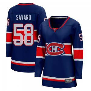 Women's Fanatics Branded Montreal Canadiens David Savard Blue 2020/21 Special Edition Jersey - Breakaway