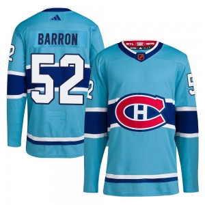 Youth Adidas Montreal Canadiens Justin Barron Light Blue Reverse Retro 2.0 Jersey - Authentic