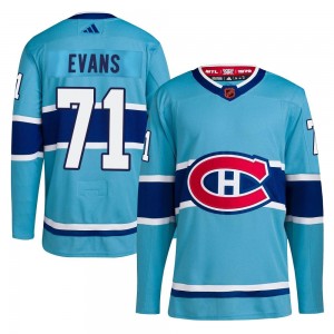 Youth Adidas Montreal Canadiens Jake Evans Light Blue Reverse Retro 2.0 Jersey - Authentic