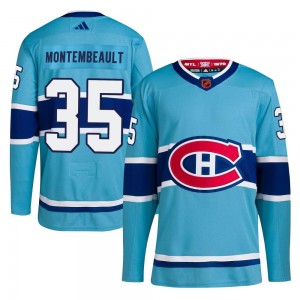 Youth Adidas Montreal Canadiens Sam Montembeault Light Blue Reverse Retro 2.0 Jersey - Authentic