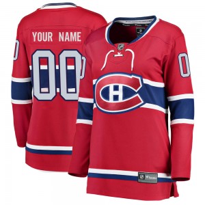 Women's Fanatics Branded Montreal Canadiens Custom Red Custom Home Jersey - Breakaway