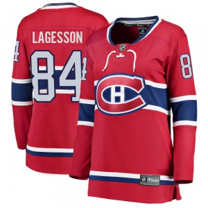 Women's Fanatics Branded Montreal Canadiens William Lagesson Red Home Jersey - Breakaway