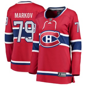 Women's Fanatics Branded Montreal Canadiens Andrei Markov Red Home Jersey - Breakaway