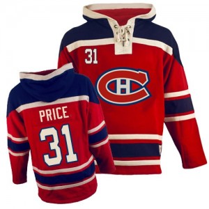 Youth Montreal Canadiens Carey Price Red Old Time Hockey Sawyer Hooded Sweatshirt - Premier