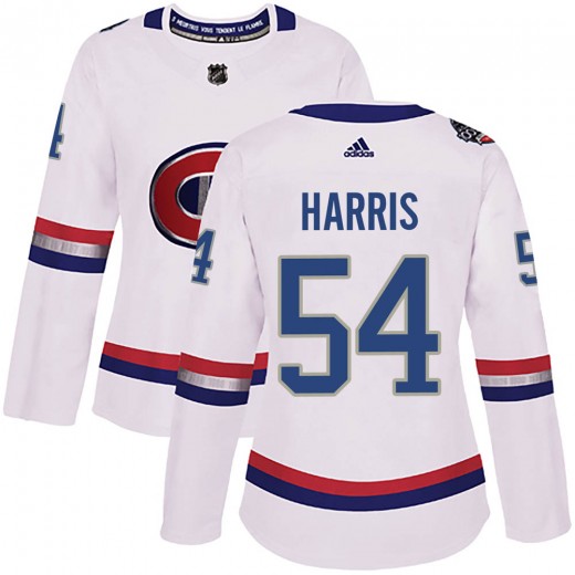 Women's Adidas Montreal Canadiens Jordan Harris White 2017 100 Classic Jersey - Authentic