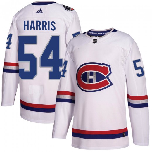 Men's Adidas Montreal Canadiens Jordan Harris White 2017 100 Classic Jersey - Authentic