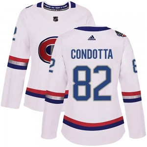 Women's Adidas Montreal Canadiens Lucas Condotta White 2017 100 Classic Jersey - Authentic