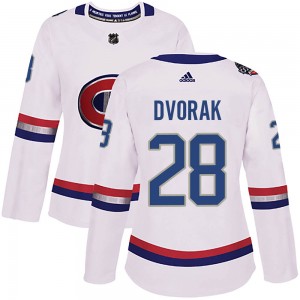 Women's Adidas Montreal Canadiens Christian Dvorak White 2017 100 Classic Jersey - Authentic