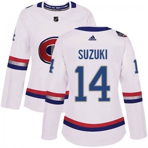 Women's Adidas Montreal Canadiens Nick Suzuki White 2017 100 Classic Jersey - Authentic