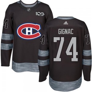 Men's Montreal Canadiens Brandon Gignac Black 1917-2017 100th Anniversary Jersey - Authentic