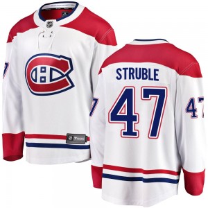 Men's Fanatics Branded Montreal Canadiens Jayden Struble White Away Jersey - Breakaway