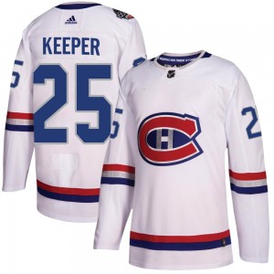 Men's Adidas Montreal Canadiens Brady Keeper White 2017 100 Classic Jersey - Authentic