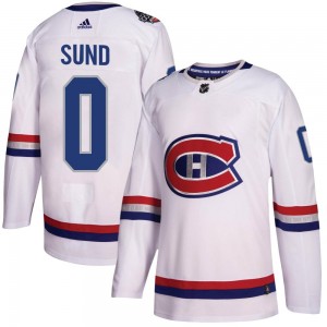 Youth Adidas Montreal Canadiens Tony Sund White 2017 100 Classic Jersey - Authentic