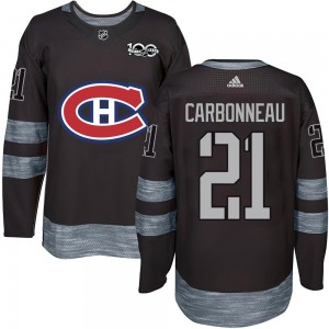 Youth Montreal Canadiens Guy Carbonneau Black 1917-2017 100th Anniversary Jersey - Authentic