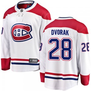 Youth Fanatics Branded Montreal Canadiens Christian Dvorak White Away Jersey - Breakaway