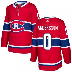 Youth Adidas Montreal Canadiens Lias Andersson Red Home Jersey - Authentic