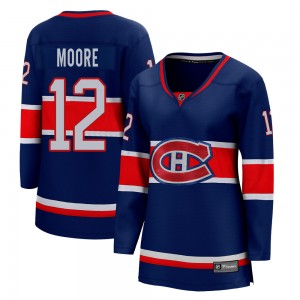 Women's Fanatics Branded Montreal Canadiens Dickie Moore Blue 2020/21 Special Edition Jersey - Breakaway