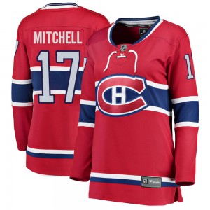 Women's Fanatics Branded Montreal Canadiens Torrey Mitchell Red Home Jersey - Breakaway